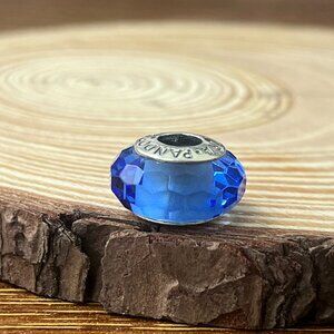 Murano Glass Fascinating Blue Faceted Bead Charm